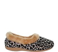 Dunlop Slippers PENNY Women's Leopard Print Warm-Lined Memory Foam UK 6