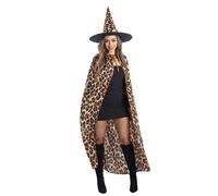 Ladies Leopard print witch kit Halloween Fancy Dress