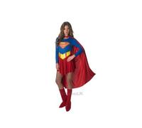 Ladies Licenced Supergirl Superhero Fancy Dress Costume