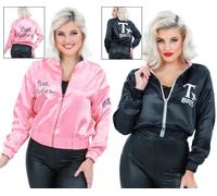 Ladies Licensed Grease Reversible Pink Lady T Bird Fancy Dress Jacket by Smiffys