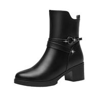 Ladies Light Walking Boots Boots Soft and Comfortable Can Adapt To The Cold and Harsh Environment Snow Boots Womens Waterproof Non Slip (Black, 5)