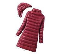 Ladies Lightweight Puffer Jacket Long Packable Down Jacket Women Ladies Oversized Longline Hooded Puffer Coat Padded Jackets Womens Quilted Jackets with Hood Down Coats Puffa Coat for Women Large