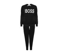 Ladies Like A Boss Printed Full Sleeve Tracksuit Playsuit Womens Jogging Suit#(Black Like A Boss Print Hoodie Tracksuit#UK 14#Womens)