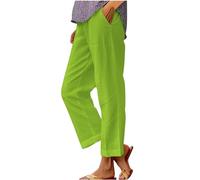 Ladies Linen Trousers Pink Summer Loose Palazzo Lounge Pants with Pockets Elastic Waist Wide Leg Boho Trousers Ladies Casual Tracksuit Bottom Joggers Prime of Day