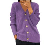 Ladies Long Cardigans Button Up V Neck Knitwear Long Sleeve Warm Jumpers for Women UK Chunky Knit Cardigan Womens Cardigans Flowy Plush Knitted Crochet Cardigans for Women UK Women Beach Cardigan