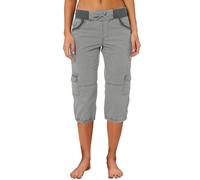 Ladies Long Inseam Cargo Trousers for Tall Body Frames Grey