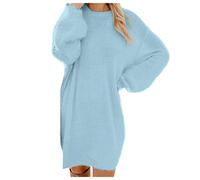 Ladies Long Jumpers Teddy Fleece Long Sleeve Coffee Wine Navy Tunic Tops Winter Warm Fluffy Pullover Sweaters Plus Size Crewneck Sweater Cozy Plush Christmas Tunic Tops for Women UK XXL 3XL 4XL