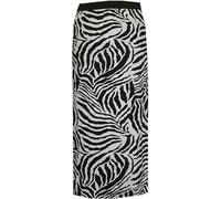 Ladies Long Maxi Skirt Womens Elasticated Stretch Full Length High Waist Jersey Gypsy Style Plain Printed Plus Size Skirts Zebra Print-20-22
