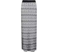 Ladies Long Maxi Skirt Womens Elasticated Stretch Full Length High Waist Jersey Gypsy Style Plain Printed Plus Size Skirts Aztec Print-20-22