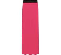 Ladies Long Maxi Skirt Womens Elasticated Stretch Full Length High Waist Jersey Gypsy Style Plain Printed Plus Size Skirts Cerise-20-22