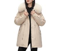 Ladies Long Puffer Coat With Hood Knee Length Coat Women S Solid Long Down Winter Soft Thickened Warm Removable One Dress Three Ways To Wear Women S Parka Coats Longline Coats For White Xxxl