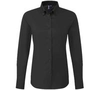 Ladies Long Sleeve Oxford Shirt Premier Part Organic Cotton Blouse