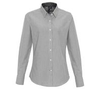 Ladies Long Sleeve Striped Shirt Premier Womens Oxford Blouse