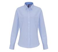 Ladies Long Sleeve Striped Shirt Premier Womens Oxford Blouse