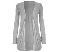 Ladies Long Sleeves Cardigan With Side Pocket Summer Wear Comfy Sweater Womens Winter Fashion Street Wear Cardigan Casual Boyfriend Sweater Top [LIGHT GREY,UK 8-10]