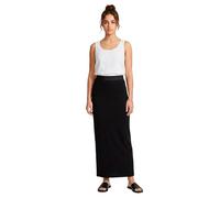 Ladies Long Straight Maxi Skirt Elasticated Waist Printed Jersey Gypsy Style Skirt Casual Summer Beach Soft Stretch Skirt Black