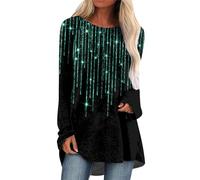 Ladies Long Tops Black Sequin Top Long Sleeve Fashion-Long Sleeve Tops Women Y2K Casual Sequin Tops For Women Uk Party Ladies Tops Size 20 Uk Glittery Long Tshirts Women Uk Plus Size