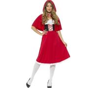 Ladies Longer length Book week Red Riding Hood Fancy Dress Costume