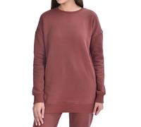 M17 Womens Ladies Classic Crew Neck Sweatshirt Sweater Casual Pullover Long Sleeve Top Plain Jumper (L, Chocolate Brown)