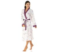 Ladies Luxury Jersey Polycotton Long Dressing Gown UK 10-24 (10/12, Purple)
