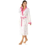 Ladies Luxury Jersey Polycotton Long Dressing Gown UK 10-24 (14/16, Pink)