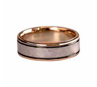 Ladies Luxury Rose Gold Sparkling Matching Rings Classic Fashion Square Zircon Engagement Rings Unisex Three Piece Set Ring Rose Gold Colored Sparkling Zircon Ring Anxiety Rings for Teens (B, B)