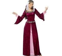 Ladies Maid Marion Robin Hood Fancy Dress Costume