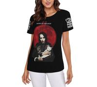 Ladies' Manson Rock Band Marilyn Printed Round Neck Shirt Simple Versatile Top Casual Comfort Shirt Multicolor M