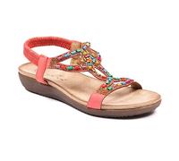 Ladies Mariella Elasticated Slingback Sandals 6 UK Orange