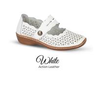 Boulevard L641G-6 Womens Leather Shoe White Size 6