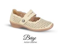 Boulevard de Beauté Women's Leather Shoe L641BE-8 Beige Size 8