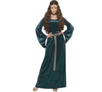 Smiffys Medieval Maid Costume, M, Green, M - UK Size 12-14