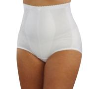 Ladies MEDIUM Control Shapewear Knickers - Tummy Tuck Bum Lift Briefs Girdles - WHITE, 3XL