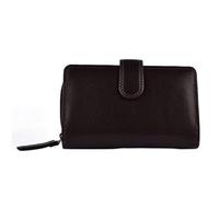 Ladies Medium LEATHER Purse/Wallet by Visconti; Heritage Collection Gift Boxed (Chocolate)