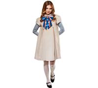 Ladies Meg M3gan Costume Dress Movie Horror Scary Womens Fancy Dress Outfit
