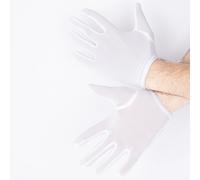 Shatchi Unisex White Short Gloves - Santa Gloves Magician Halloween Fancy Dress Costume Accessories For Men Women One Size