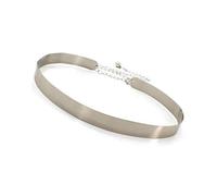 Ladies Metal Mirror Waist Belt Adjustable Women Metallic Waistband Plate Wide Belts