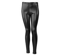 Ladies Metallic Mirror Legging Womens Slim Fit Shiny Fancy Parties Wear Stretchy Elasticated Pants Black