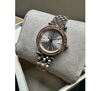 Ladies Michael Kors Diamond Darci Silver & Gold 26mm Small Bracelet Watch MK3298