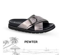 Ladies Mule Sandals Slip On Cross Over Cipriata Open Toe Flat Holiday Summer