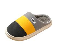 ladies mule slippers House Slippers for Women Cute Deer Heel For Women Winter Warm House Wide Fit Anti-Slip Orthopedic Shoe Comfy non slip shoes womens Yellow 4.5
