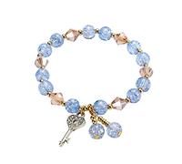Ladies Multicolor Beaded Bracelet Stackable Beaded Bracelet Layered Beaded Adjustable Bracelet Colorful Bracelet Diving Watches for Women (D, A)