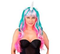Ladies Multicoloured Unicorn Wig