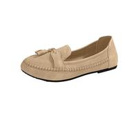 Ladies Navy Flats Summer and Autumn Loafers Flats Shallow Mouth Single Shoes Soft Sole Light Casual Shoes Gold Shoe 7