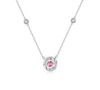 Ladies Necklace Heart Pendant Anchor Chain Mobius Three-Second Heartbeat Necklace For Women, Clavicle Chain For Girls
