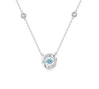 Ladies Necklace Heart Pendant Anchor Chain Mobius Three-Second Heartbeat Necklace For Women, Clavicle Chain For Girls