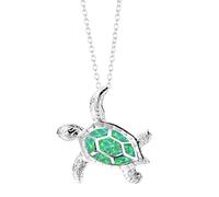 Ladies Necklace The Turtle Pendant Painting Oil Small Turtle Eupan Pendant Temperament Ms Australia'S Birth Stone Jewelry Is Suitable For Any Costume