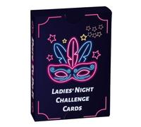 Ladies' Night Challenge Cards - Hen Party Games for Bachelorette Parties, 50 Fun Party Game Cards for Girls' Night Out, Interactive Drinking & Party Challenges