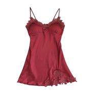 Ladies Nighties Soft Lightweight Sommer Nightdress Sleeveless Chemise Sexy Negligee Nightshirts Comfortable U-Neck Nightwear Sorella Planet Chemise Night Dress for Women UK Clearance Red