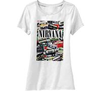 Ladies Nirvana Cassettes Official Tee T-Shirt Womens